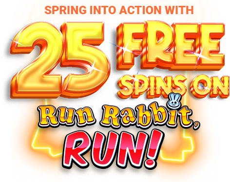 Rose Slots 25 Free Spins on Run Rabbit, Run